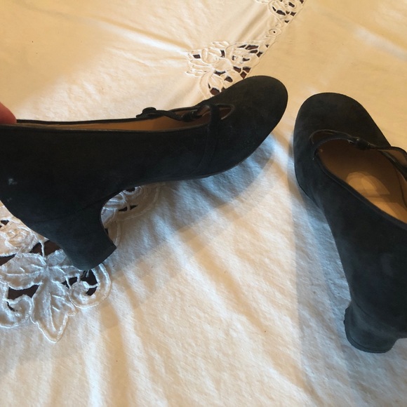 Luxury vintage Y2K Taryn Rose maryjane shoes low heels black suede - Picture 8 of 16